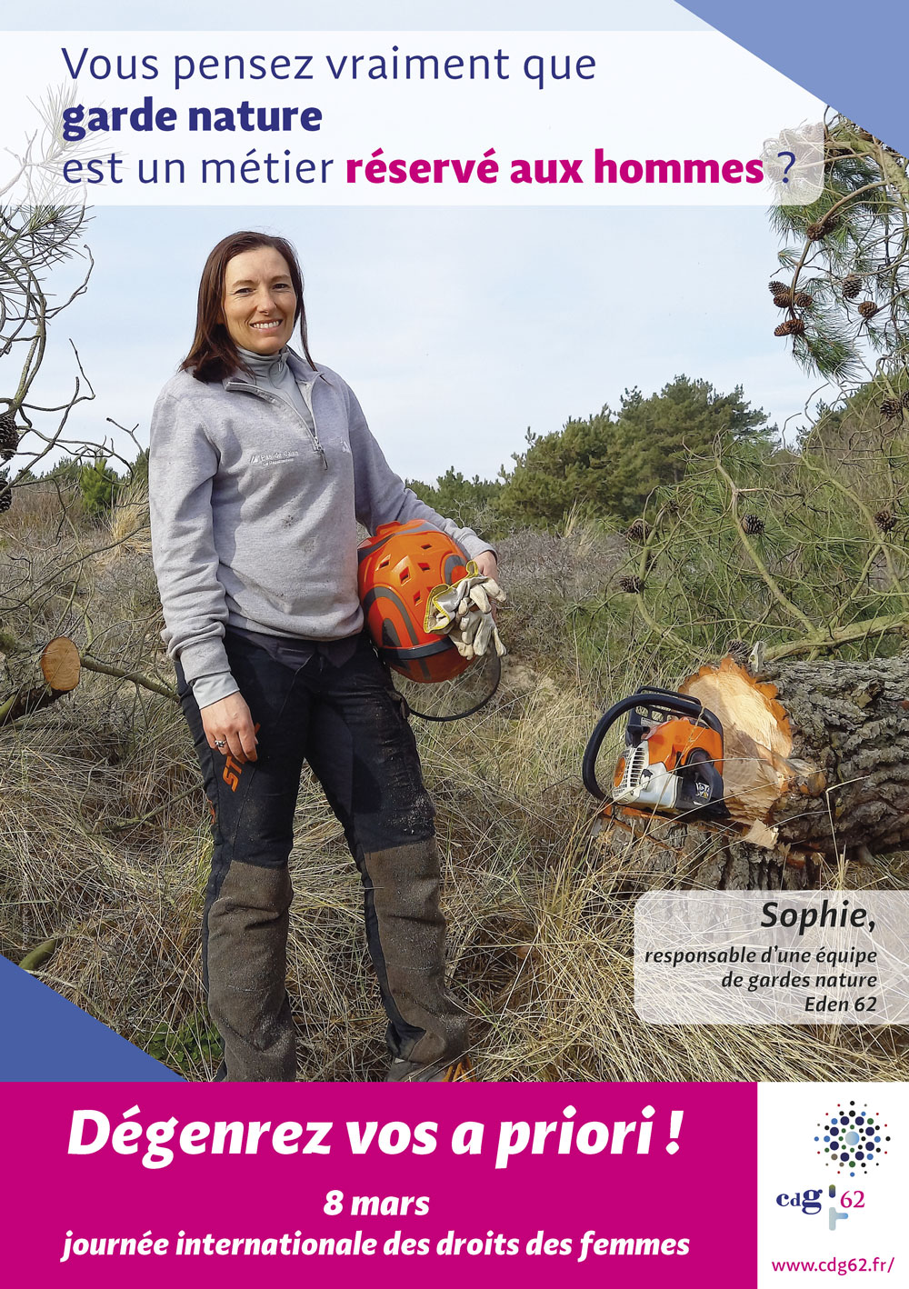 Affiche 8 mars - Dégenrez vos a priori ! - Garde nature