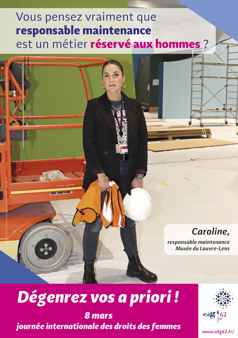 Affiche 8 mars - Dégenrez vos a priori ! - Responsable maintenance