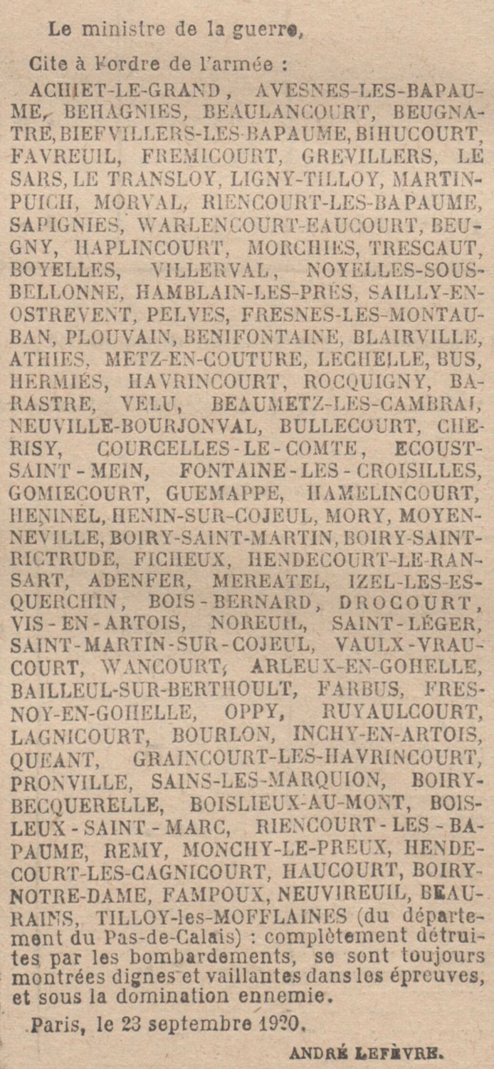 Extrait du Journal Officiel